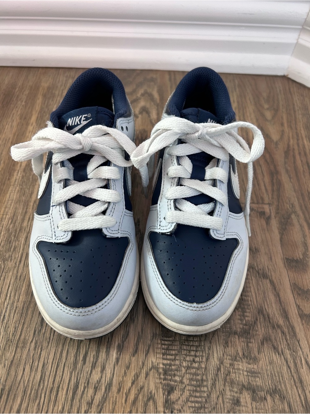 Nike Dunk Low Navy and White Low-Top Sneakers